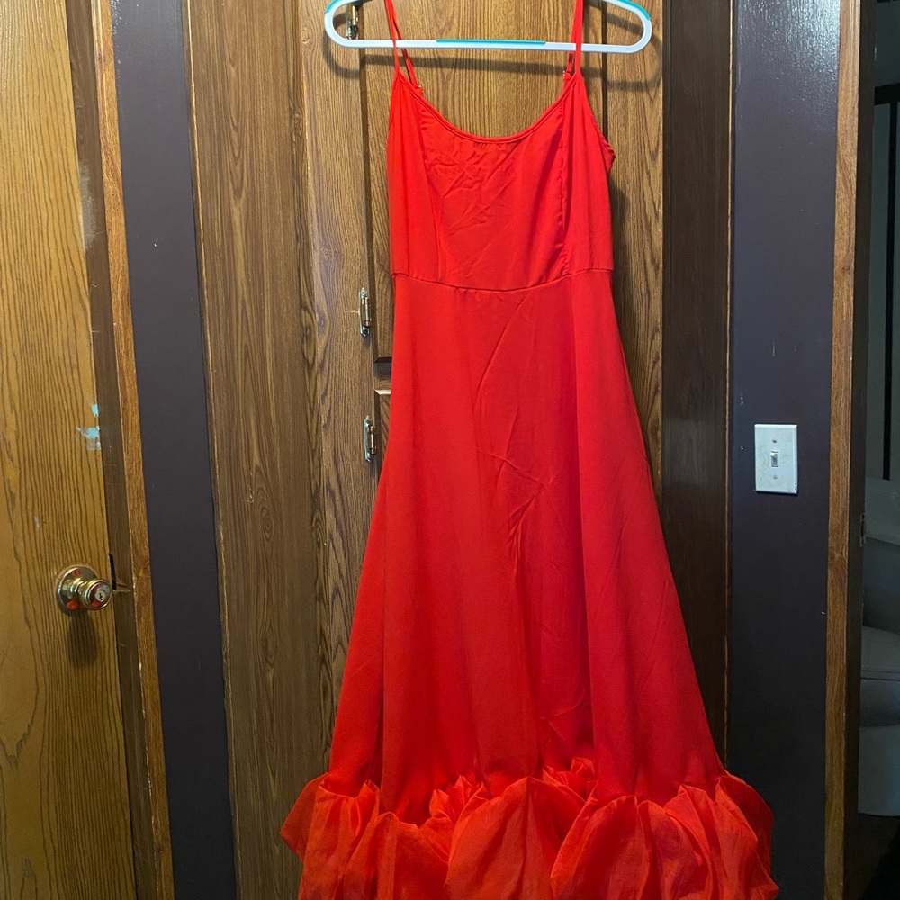 Red party dress